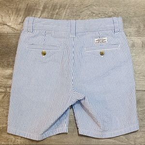 Janie and Jack blue seersucker shorts size 5